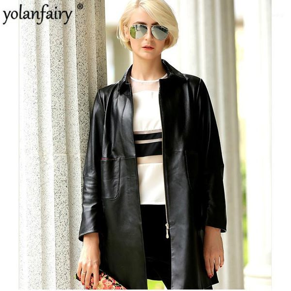 spring autumn genuine leather jacket women casual trench coat 100% sheepskin jacket fashion long chaqueta cuero hombre cnm0101, Black
spring autumn genuine leather jacket women casual trench coat 100% sheepskin jacket fashion long chaqueta cuero hombre cnm0101, Black