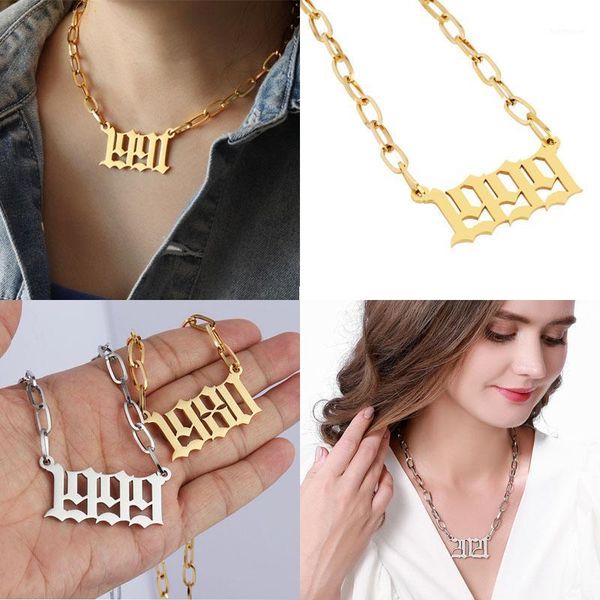 1980-2021year number necklace stainless steel necklaces for women men hip hop punk big link chain necklace birthday gift jewelry1, Silver
1980-2021year number necklace stainless steel necklaces for women men hip hop punk big link chain necklace birthday gift jewelry1, Silver