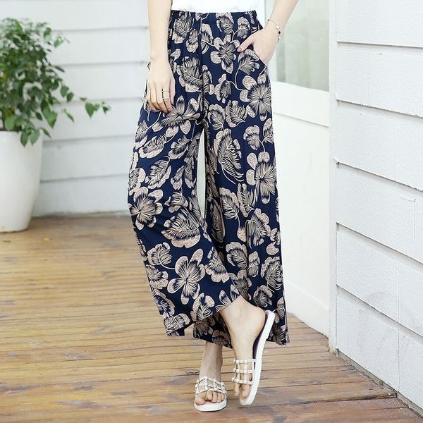 women beach wide leg pants plus size 4xl loose high waist pants summer vintage print pants women trousers ladies clothing 201118, Black;white
women beach wide leg pants plus size 4xl loose high waist pants summer vintage print pants women trousers ladies clothing 201118, Black;white