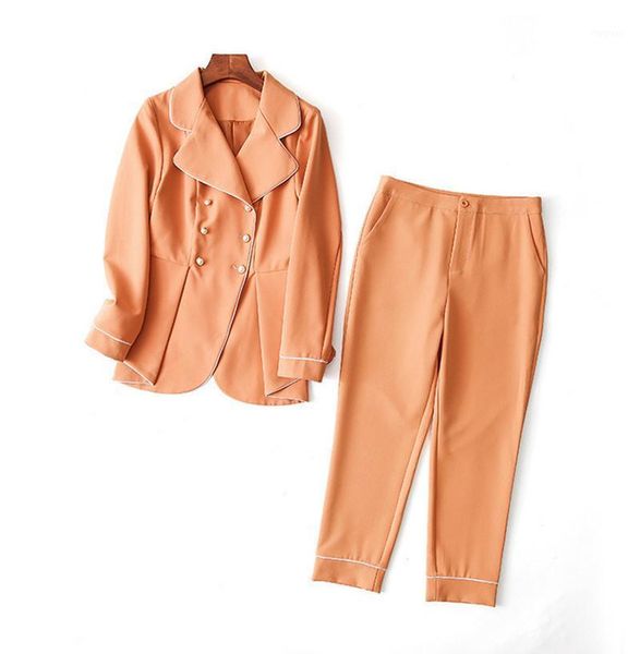 new designer women blazer two piece sets long sleeve blazer coat straight leg pants formal suit female two piece set p1541, White
new designer women blazer two piece sets long sleeve blazer coat straight leg pants formal suit female two piece set p1541, White