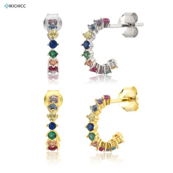 hoop & huggie kikichicc 100% 925 sterling silver rainbow zircon circle earring huggies piercing round luxury cz jewelry rock punk, Golden;silver
hoop & huggie kikichicc 100% 925 sterling silver rainbow zircon circle earring huggies piercing round luxury cz jewelry rock punk, Golden;silver
