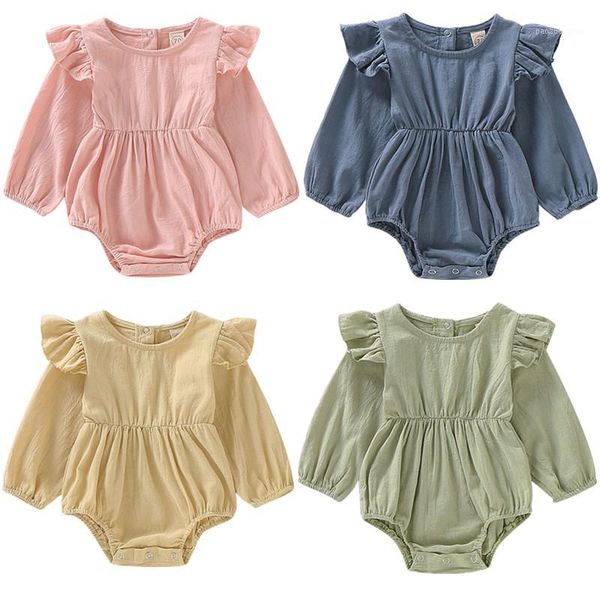 rompers born infant baby girls clothes flare sleeve button one piece solid color cotton romper bodysuit autumn outfits 0-24m1, Blue
rompers born infant baby girls clothes flare sleeve button one piece solid color cotton romper bodysuit autumn outfits 0-24m1, Blue