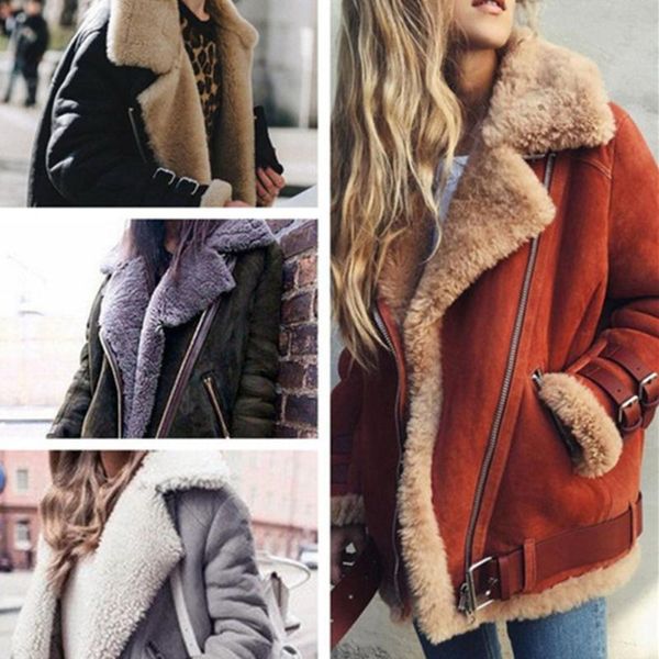 2021 black womens jackets womens motorcycle deerskin cashmere lamb wool coat, stylish and warm womens motorcycle jacket, Black;brown
2021 black womens jackets womens motorcycle deerskin cashmere lamb wool coat, stylish and warm womens motorcycle jacket, Black;brown
