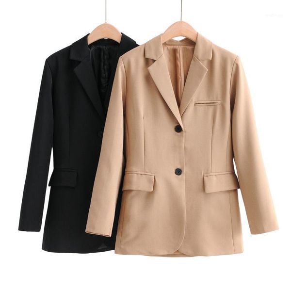 m7310-korean women's blazers 2020 spring summer new fashion style two buttons blazer women outerwear black chic 1, White;black
m7310-korean women's blazers 2020 spring summer new fashion style two buttons blazer women outerwear black chic 1, White;black