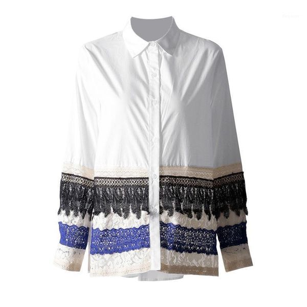 asymsay new 2019 women's vintage shirt hit color split joint lace shirt black blue color long sleeve women al13121, White
asymsay new 2019 women's vintage shirt hit color split joint lace shirt black blue color long sleeve women al13121, White