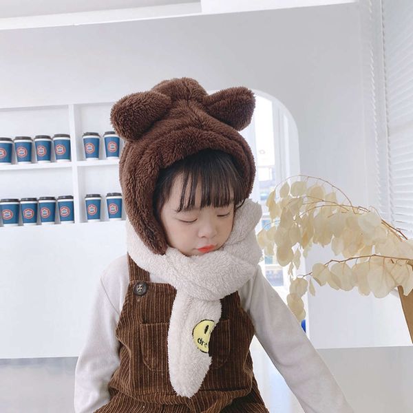 autumn winter new soft cute warm children's bib men's and women's y bear smile face one hat, Red;brown
autumn winter new soft cute warm children's bib men's and women's y bear smile face one hat, Red;brown