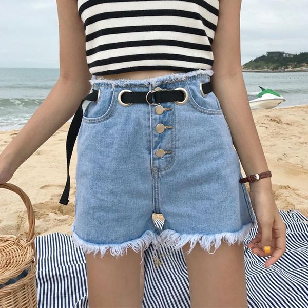 women's jeans wased tassel buttons hollow high waist short for women summer lace up denim pants wide leg beach, Blue
women's jeans wased tassel buttons hollow high waist short for women summer lace up denim pants wide leg beach, Blue