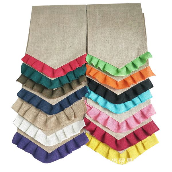 garden diy colorful flags 31*46cm ruffle burlap jute liene yard house decoration hanging flag
garden diy colorful flags 31*46cm ruffle burlap jute liene yard house decoration hanging flag
