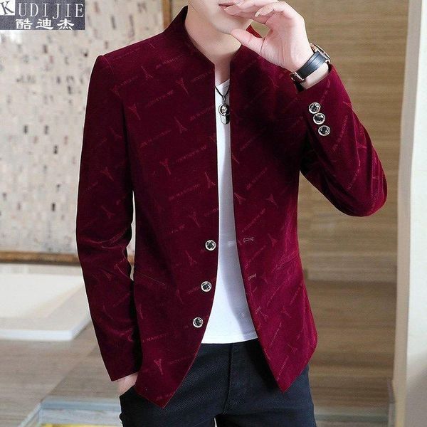 new men's suit jacket stand collar business casual spring and autumn jacket, White;black
new men's suit jacket stand collar business casual spring and autumn jacket, White;black