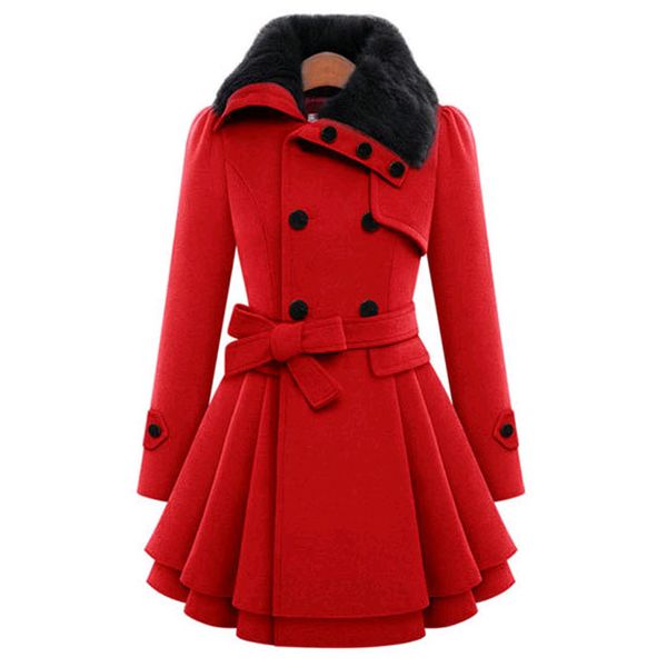 2021 new women's slim long double-breasted woolen coat windbreaker jacket female w648, Black
2021 new women's slim long double-breasted woolen coat windbreaker jacket female w648, Black