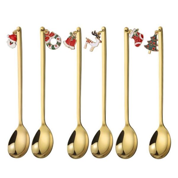 6pcs set stainless steel christmas spoon tableware creative coffee spoon pendant christmas party table decoration household good h bbyknr
6pcs set stainless steel christmas spoon tableware creative coffee spoon pendant christmas party table decoration household good h bbyknr