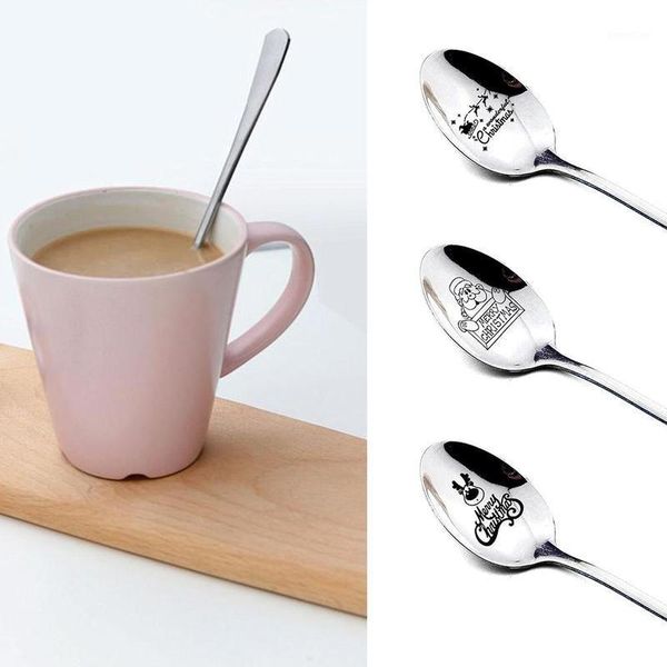 1pc round spoon merry christmas spoons stainless steel long handle small flat spoon coffee home xmas tableware decor round1
1pc round spoon merry christmas spoons stainless steel long handle small flat spoon coffee home xmas tableware decor round1