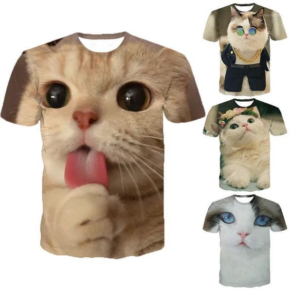 women's t-shirt listing pet cat 3d printed men and women casual cute pattern short-sleeved t-shirt1, White
women's t-shirt listing pet cat 3d printed men and women casual cute pattern short-sleeved t-shirt1, White