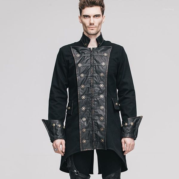 men's trench coats the punk gothic vision men long coat personality england style dust knight clothing trench1, Tan;black
men's trench coats the punk gothic vision men long coat personality england style dust knight clothing trench1, Tan;black