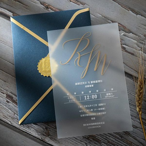 elegant acrylic wedding invitation cards with burgundy blue envelopes for bridal shower wedding invitations, customizable 100pcs
elegant acrylic wedding invitation cards with burgundy blue envelopes for bridal shower wedding invitations, customizable 100pcs