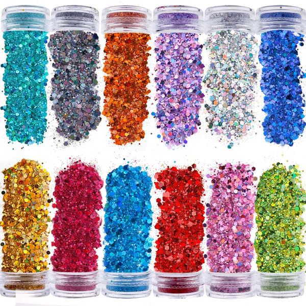 nail glitter holographic art flakes 24 colors chunky powder face body eye nails accessories, Silver;gold
nail glitter holographic art flakes 24 colors chunky powder face body eye nails accessories, Silver;gold