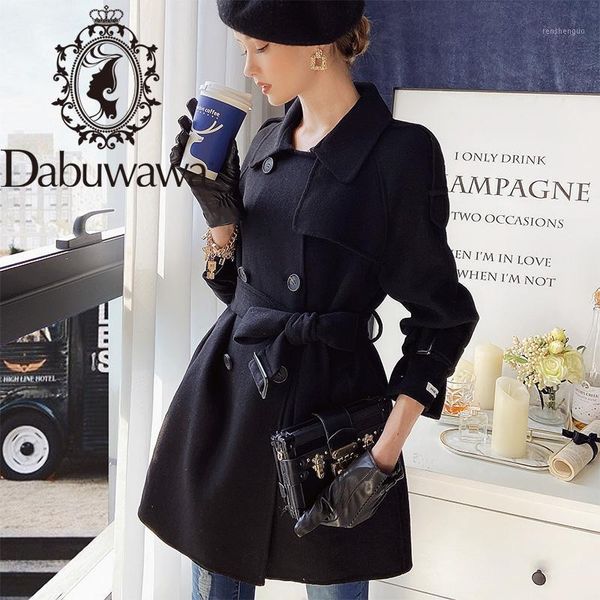 dabuwawa office lady autumn winter female wool coat high street long sleeve coat women elegant pocket outwear belt dt1dsn0091, Black
dabuwawa office lady autumn winter female wool coat high street long sleeve coat women elegant pocket outwear belt dt1dsn0091, Black