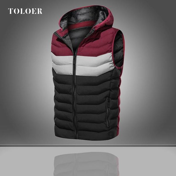 men casual sleeveless vest jakcet coat hooded zipper patchwork male outwear light warm mens work down padding vests waistcoat, Black;white
men casual sleeveless vest jakcet coat hooded zipper patchwork male outwear light warm mens work down padding vests waistcoat, Black;white