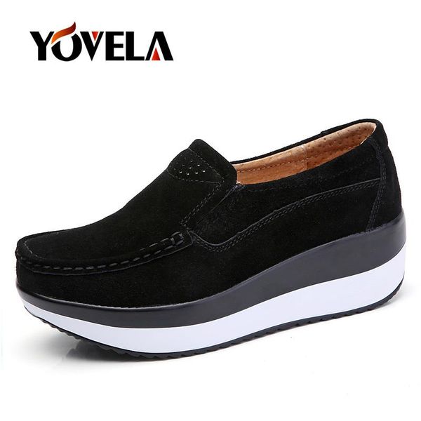 women flat platform leather casual shoes ladies suede slip on flats loafers shoes moccasins creepers comfortable ladies, Black
women flat platform leather casual shoes ladies suede slip on flats loafers shoes moccasins creepers comfortable ladies, Black
