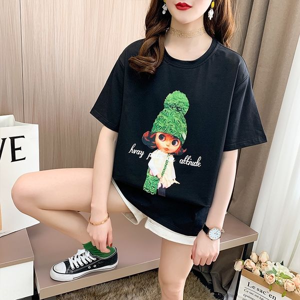 kknei spring brand sleeve women's t-shirt 2020 new fashion short cartoon print versatile bead loose neck pin pinwhite crew pin xqc3t, White
kknei spring brand sleeve women's t-shirt 2020 new fashion short cartoon print versatile bead loose neck pin pinwhite crew pin xqc3t, White