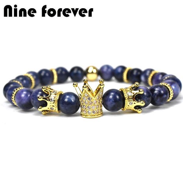 charm bracelets nine forever natural stone beads bracelet men jewelry king crown for women pulseira masculina feminina bileklik, Golden;silver
charm bracelets nine forever natural stone beads bracelet men jewelry king crown for women pulseira masculina feminina bileklik, Golden;silver
