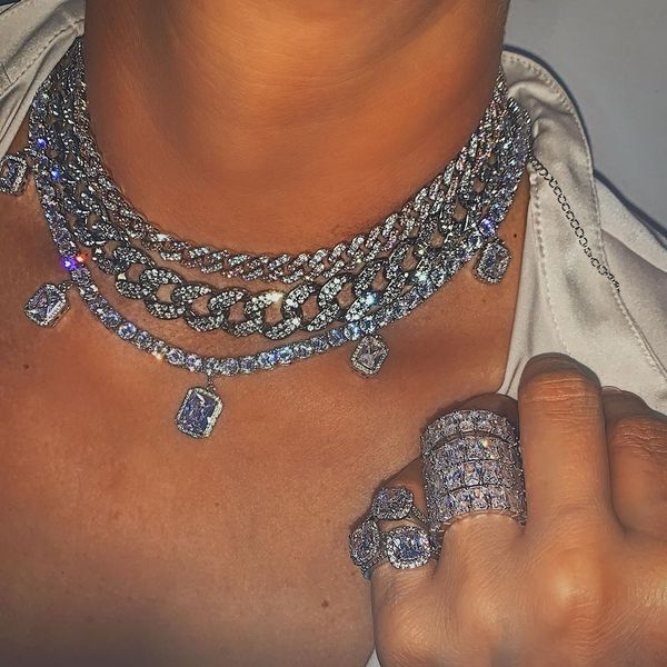white green red colorful baguette cz drop tennis necklace iced out bling choker for women girl luxury jewelry, Silver
white green red colorful baguette cz drop tennis necklace iced out bling choker for women girl luxury jewelry, Silver