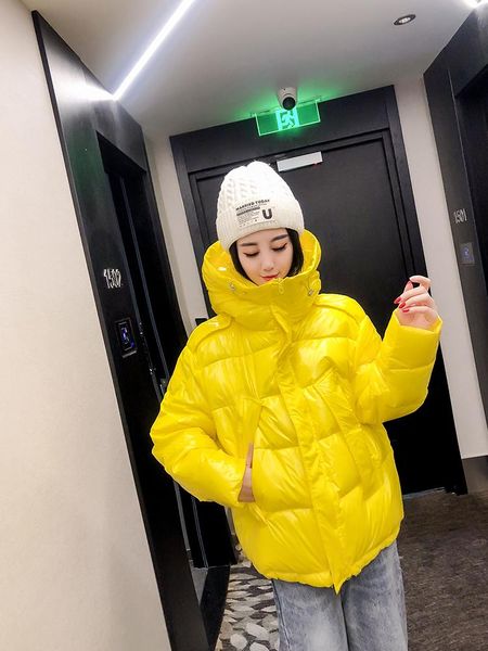 women 2020 winter new fashion jacket female glossy casual coat cotton padded wadded hooded parka ladies thick warm outwear y709, Black
women 2020 winter new fashion jacket female glossy casual coat cotton padded wadded hooded parka ladies thick warm outwear y709, Black