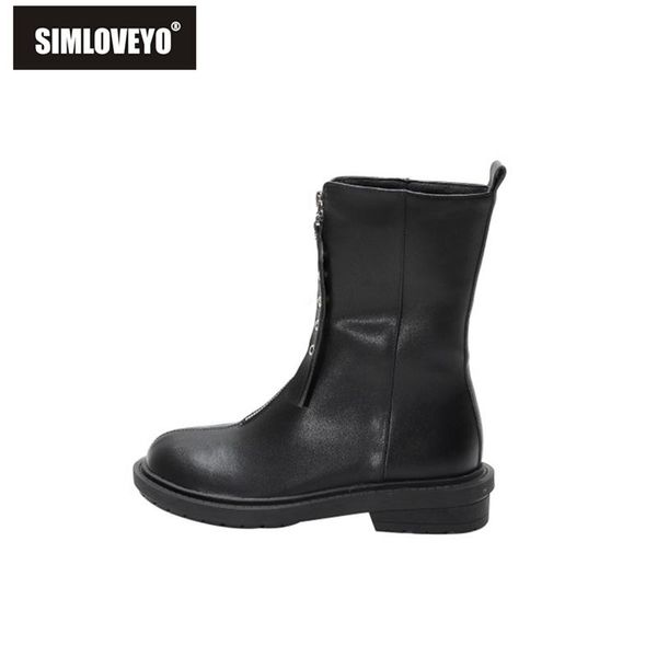 boots simloveyo autumn winter genuine leather mid-calf round toe chunky heel front zipper solid big size 34-40 black daily b2095
boots simloveyo autumn winter genuine leather mid-calf round toe chunky heel front zipper solid big size 34-40 black daily b2095