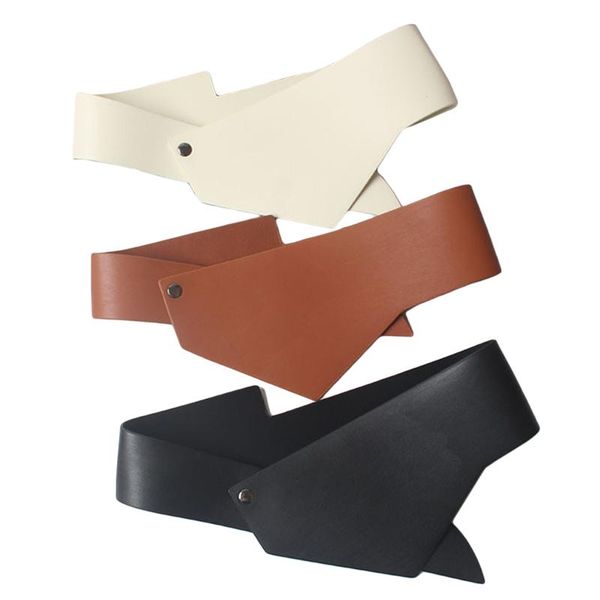 2020 new spring summer black pu leather brief personality irregular design wide belt women fashion tide all-match, Black;brown
2020 new spring summer black pu leather brief personality irregular design wide belt women fashion tide all-match, Black;brown