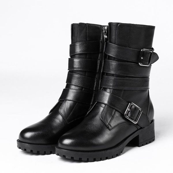 thi bottomed martin boots autumn and winter women's boots round-toe chunky heel metal belt bule tube short bo lady shoes -40, Black
thi bottomed martin boots autumn and winter women's boots round-toe chunky heel metal belt bule tube short bo lady shoes -40, Black