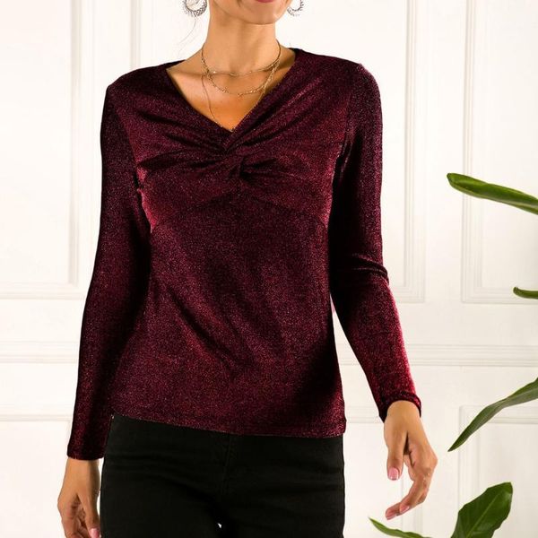 women blouse autumn winter fashion casual solid color v- neck clothes long sleeve ruched blouses chemisier femme1, White
women blouse autumn winter fashion casual solid color v- neck clothes long sleeve ruched blouses chemisier femme1, White