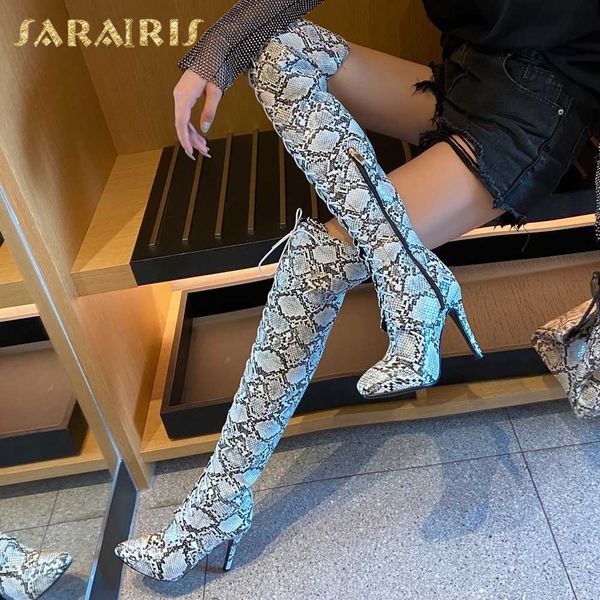 sarairis 2020 new arrivals snake print fashion shoes woman boots personality thin high heels zip up over the knee boots ladies, Black
sarairis 2020 new arrivals snake print fashion shoes woman boots personality thin high heels zip up over the knee boots ladies, Black