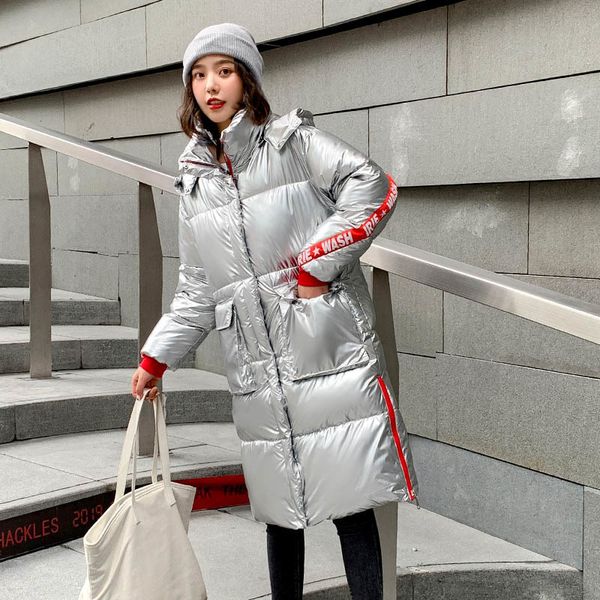2021 newwinter x-long jacket for women plus size female shining hooded collar letter print women's thick coats mhoc, Black
2021 newwinter x-long jacket for women plus size female shining hooded collar letter print women's thick coats mhoc, Black