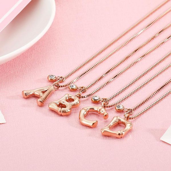бамбуковый initial ожерелье для женщин rose golden a-z 26 письмо воротник имя jewelry алфавит кристалл ожерелье bijoux, Silver 
бамбуковый initial ожерелье для женщин rose golden a-z 26 письмо воротник имя jewelry алфавит кристалл ожерелье bijoux, Silver