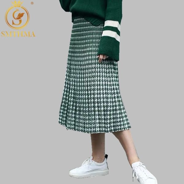 autumn and winter vintage fashion houndstooth pleated skirt women elegant knitted skirt office lady high waist a-line long skirt y200326, Black
autumn and winter vintage fashion houndstooth pleated skirt women elegant knitted skirt office lady high waist a-line long skirt y200326, Black