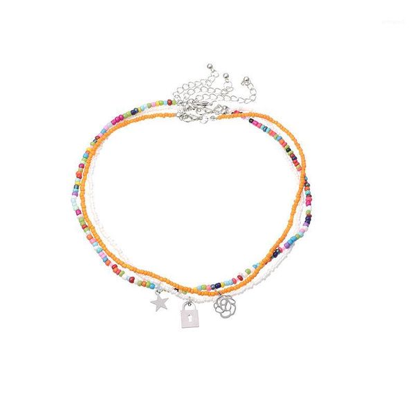 chokers bohemian beads flower lock star choker necklace for women jewelry collares friend girl accessories aesthetics suspension xl102491, Golden;silver
chokers bohemian beads flower lock star choker necklace for women jewelry collares friend girl accessories aesthetics suspension xl102491, Golden;silver