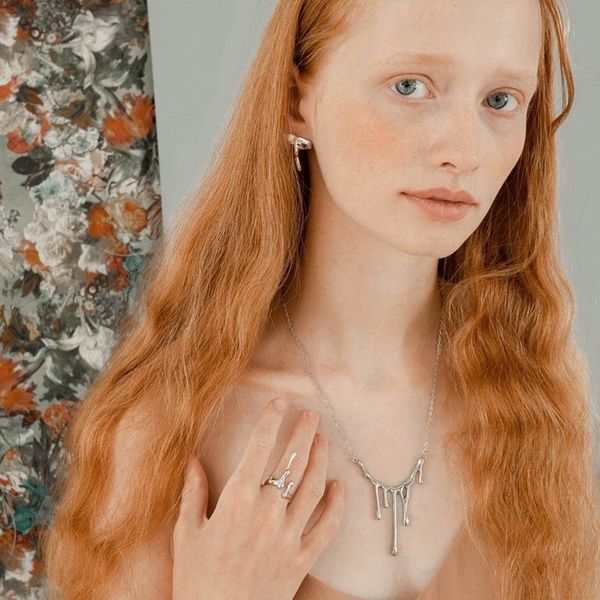 another kind of drop wax necklace exaggerated modeling personality punk smooth metal sweater long neck chain female, Silver
another kind of drop wax necklace exaggerated modeling personality punk smooth metal sweater long neck chain female, Silver