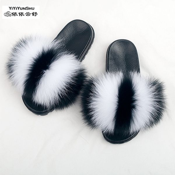 natural fox fur slippers, women's home fluffy slippers, comfortable summer flat shoes, cute female x1020, Black
natural fox fur slippers, women's home fluffy slippers, comfortable summer flat shoes, cute female x1020, Black