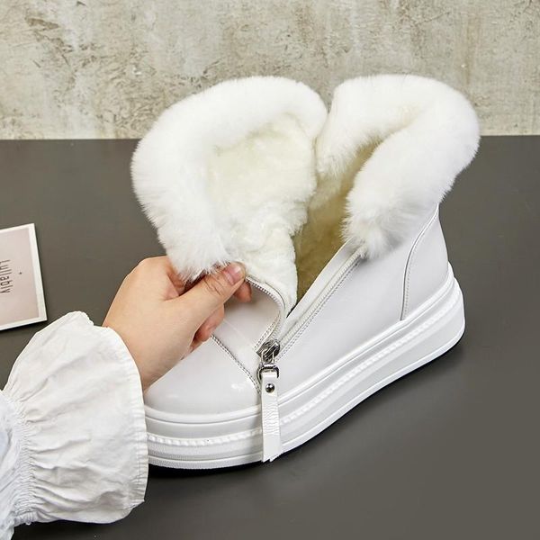 winter boots women warm snow boot shoes fur headband ankle boots 2020 trend patent leather flat platform booties white, Black
winter boots women warm snow boot shoes fur headband ankle boots 2020 trend patent leather flat platform booties white, Black