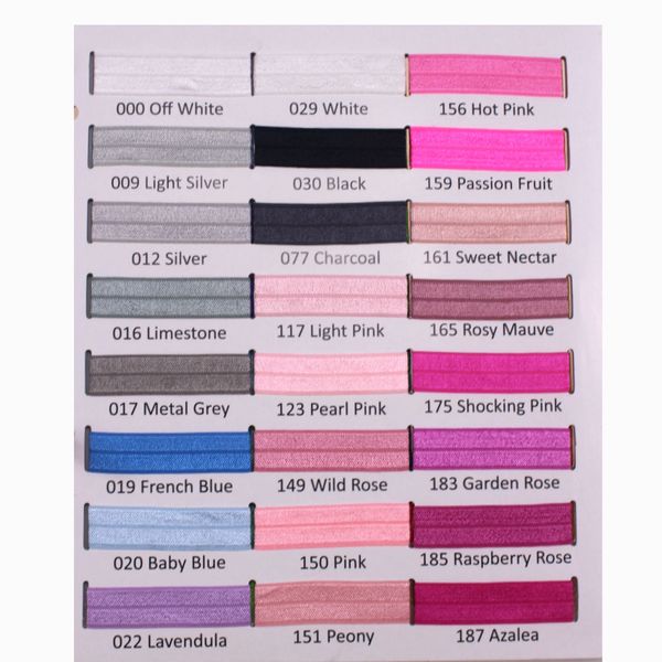 5/8" solie foe ribbon fold over elastic color chart a set 90 more colors, Pink;blue
5/8" solie foe ribbon fold over elastic color chart a set 90 more colors, Pink;blue