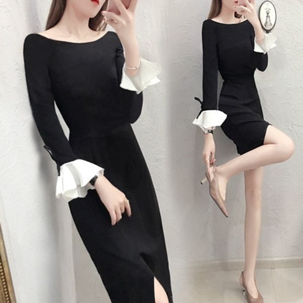 autumn women 2020 new fashion temperament flared sleeve black autumn slim wrap dress long skirt dress hip skirt medium length ajesx, Black;gray
autumn women 2020 new fashion temperament flared sleeve black autumn slim wrap dress long skirt dress hip skirt medium length ajesx, Black;gray