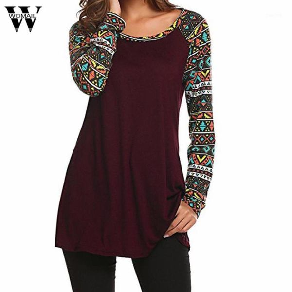 jaycosin 2018 womail women's casual blouses round neck geometric basic shirts swing long sleeve tunic j301, White 
jaycosin 2018 womail women's casual blouses round neck geometric basic shirts swing long sleeve tunic j301, White