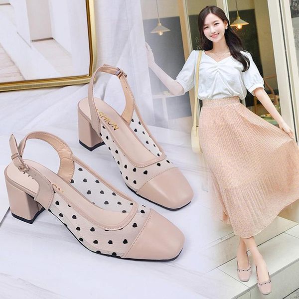 spring women's summer high heels sandals shoes women square toe sandalias mujer chunky heel mesh buckle strap ladies shoes, Black
spring women's summer high heels sandals shoes women square toe sandalias mujer chunky heel mesh buckle strap ladies shoes, Black