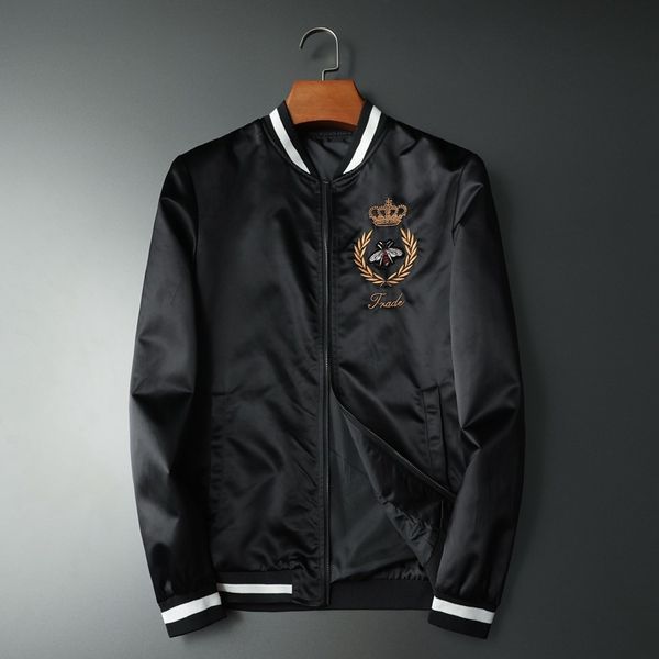 2021 new men luxury rib sleeve embroidered bee crown striped high couple baseball coats & jackets abstract digital coat motor #n88 q1z4, Black;brown
2021 new men luxury rib sleeve embroidered bee crown striped high couple baseball coats & jackets abstract digital coat motor #n88 q1z4, Black;brown