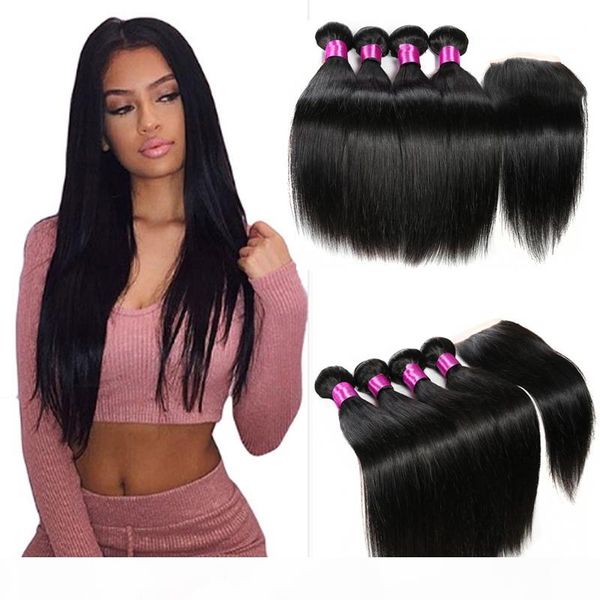 brazilian virgin hair extensions mongolian indian malaysian peruvian straight hair bundles with closure human hair wefts with closure, Black;brown
brazilian virgin hair extensions mongolian indian malaysian peruvian straight hair bundles with closure human hair wefts with closure, Black;brown