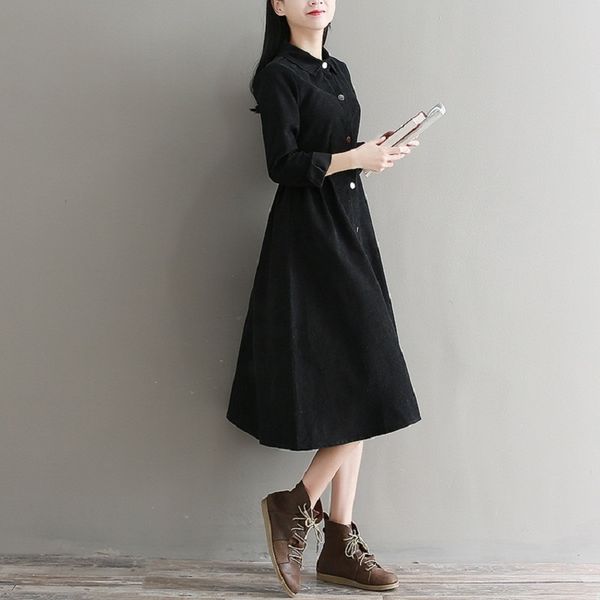 mori girl autumn winter women black dress turn down collar solid corduroy vestidos de festa full sleeve elegant a-line dress 2xl 201008, White;black
mori girl autumn winter women black dress turn down collar solid corduroy vestidos de festa full sleeve elegant a-line dress 2xl 201008, White;black