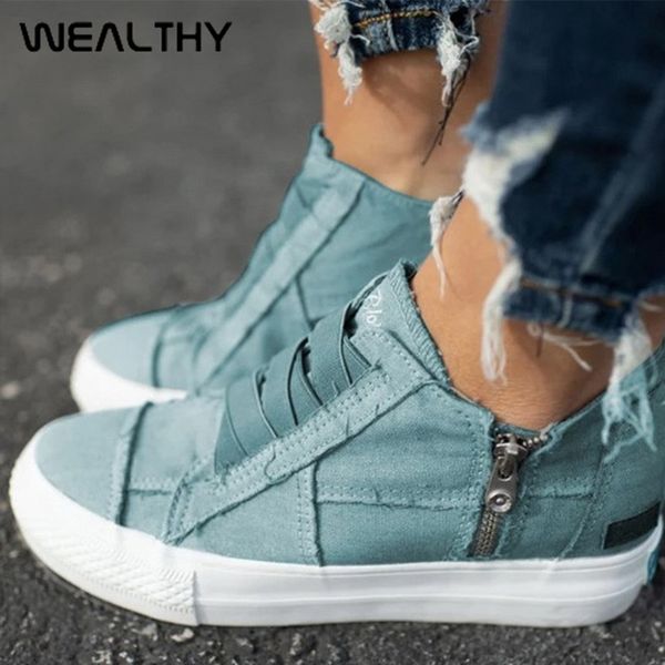 wealthy women casual vulcanized shoes low-cut zipper flat shoes sneakers comfy canvas shoes walking flats trainers zapatos y200801, Black
wealthy women casual vulcanized shoes low-cut zipper flat shoes sneakers comfy canvas shoes walking flats trainers zapatos y200801, Black
