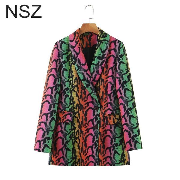 nsz women animal print snake vintage elegant blazer elegant colored double breasted jacket formal office ladies work suit coat 201114, White;black
nsz women animal print snake vintage elegant blazer elegant colored double breasted jacket formal office ladies work suit coat 201114, White;black