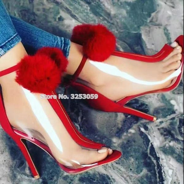 almudena young girl's sweet big fur pom pom sandal boots clear pvc peep toe ankle boots stiletto heels zipper see through sandal1, Black
almudena young girl's sweet big fur pom pom sandal boots clear pvc peep toe ankle boots stiletto heels zipper see through sandal1, Black