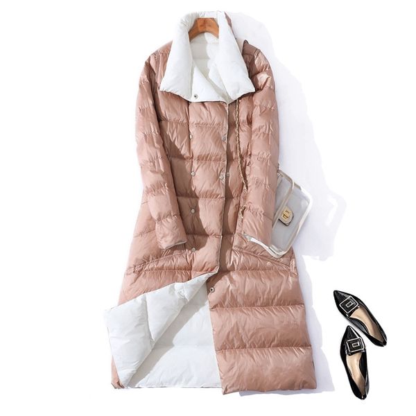 winter plus size 5xl down jackets women long ultra light coat thin double sided spring slim pocket puffer jacket ed1098 y201026, Black
winter plus size 5xl down jackets women long ultra light coat thin double sided spring slim pocket puffer jacket ed1098 y201026, Black